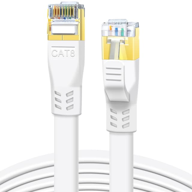 DDMALL Lan Kabel CAT8 5m - Hochgeschwindigkeit Ethernet Kabel 40Gbps 2000MHz 🎮🌐