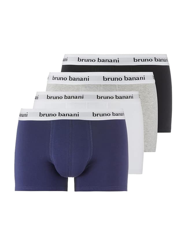 🩲 Bruno Banani Herren Shorts Snazzy- 4er Set - Boxershorts Herren Baumwolle
