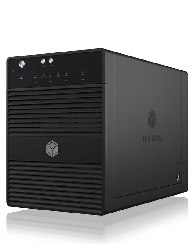 🚀 ICY BOX Externes 4-Fach USB-C Gehäuse für 2,5 Zoll & 3,5 Zoll SSD und Festplatten