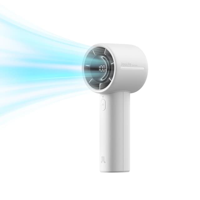 🌀 JISULIFE Handventilator Mini | 5000 mAh Akku | Kühlung bis zu 28 Stunden | 5 Geschwindigkeiten | Starker Wind | Ventilator Klein