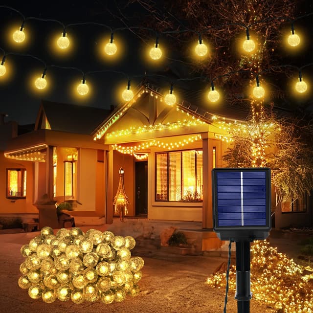 Lichterkette Außen Solar Wetterfest, 100 LED 3M+15M 8 Modi IP65 Warmweiß 🌟