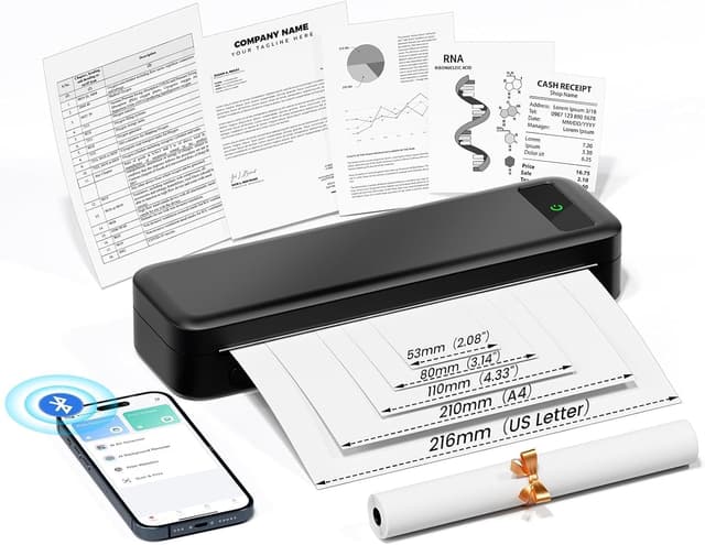 🔥 TATTMUSE Thermodrucker A4, 300DPI Bluetooth Mobiler Drucker - Angebot!