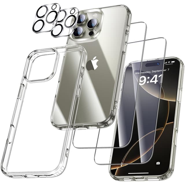 📱 UniqueMe iPhone 16 Pro Hülle - 5-in-1 Rundumschutz Set