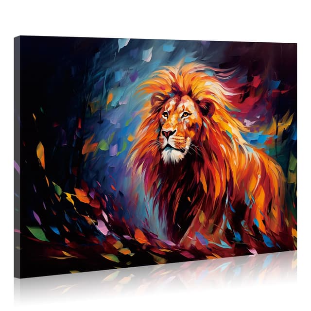 🦁 JBER Löwe Leinwand Gemälde Wandkunst 🖼️