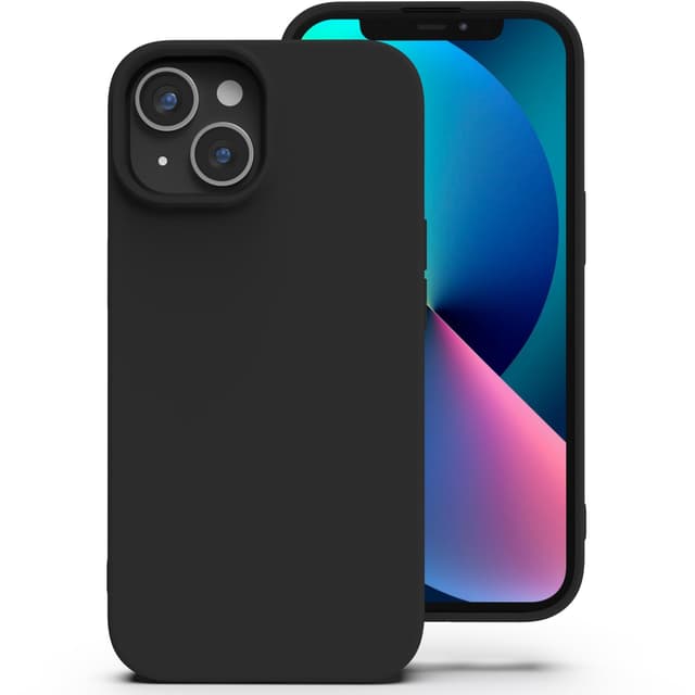 📱🔥 Zuvirelx Glatte Silikon hülle für iPhone 13 Mini - Schwarz iPhone 13 Mini Schwarz