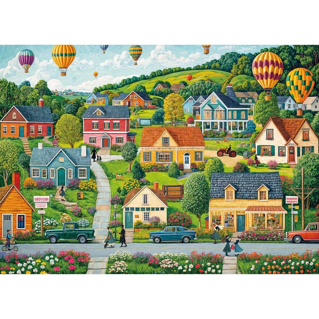 🧩 Puzzle 1000 Teile - Glückliche Stadt 🌆