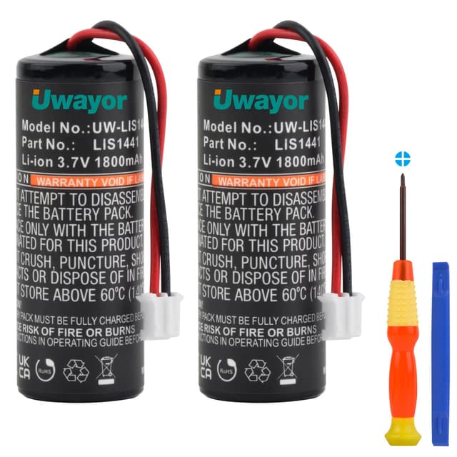 Uwayor LIS1441 Ersatzakku 1800mAh Akku für PS3 Move Motion Controller 2-Pack