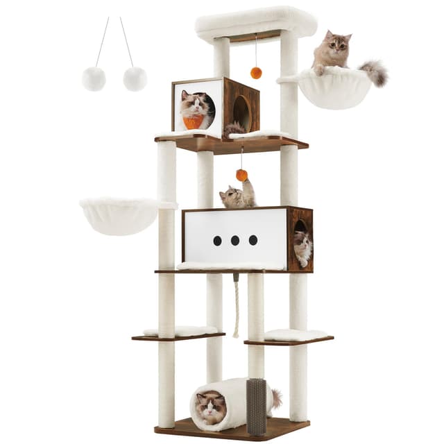 Feandrea Kratzbaum groß, 197 cm hoch, Katzenbaum XXL 🐱🏡
