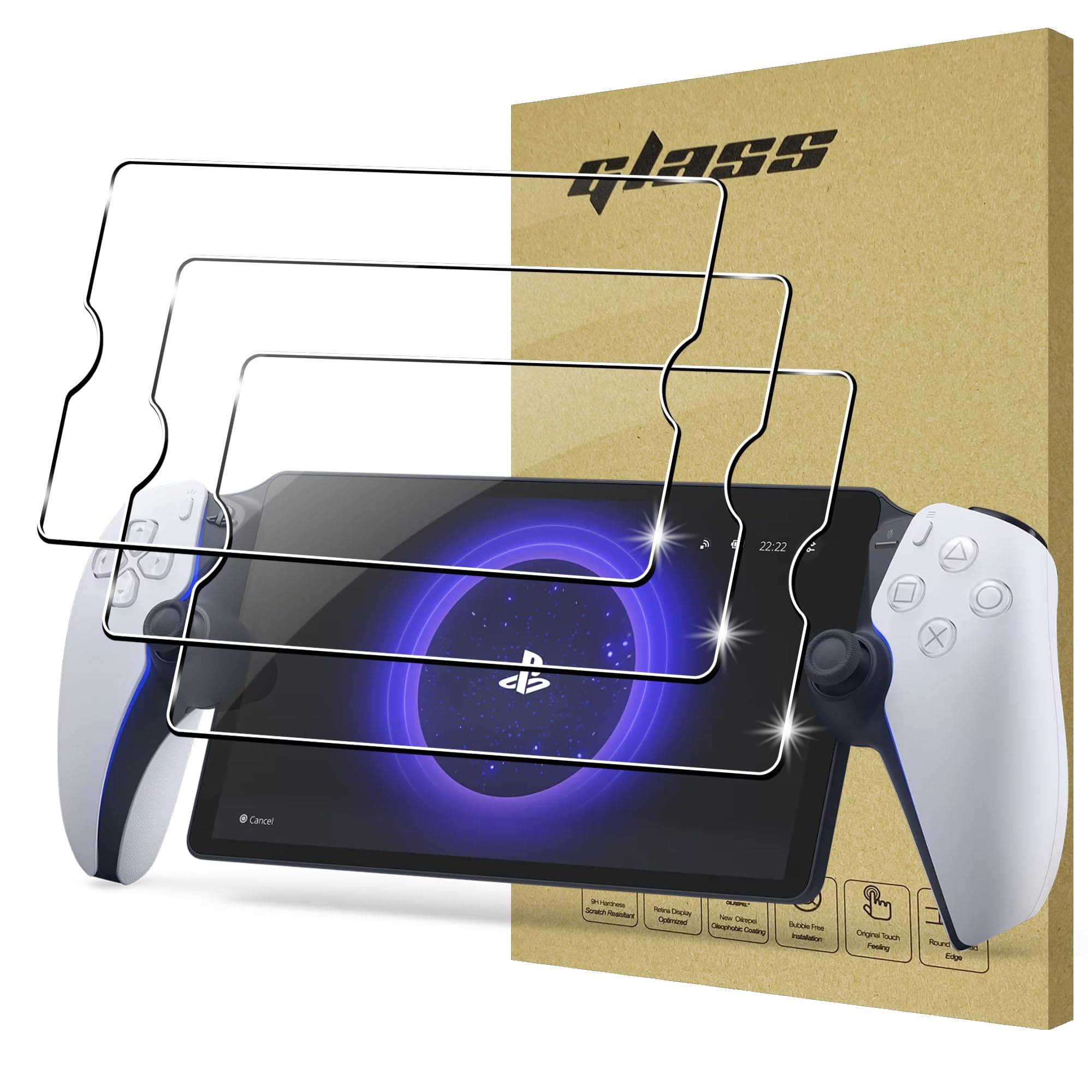 🎮 Lemxiee Schutzfolie für PlayStation Portal Panzerglas [3 Stück] HD 9H Härte Displayschutz Folie Displayschutzfolie für PS Portal 🎮
