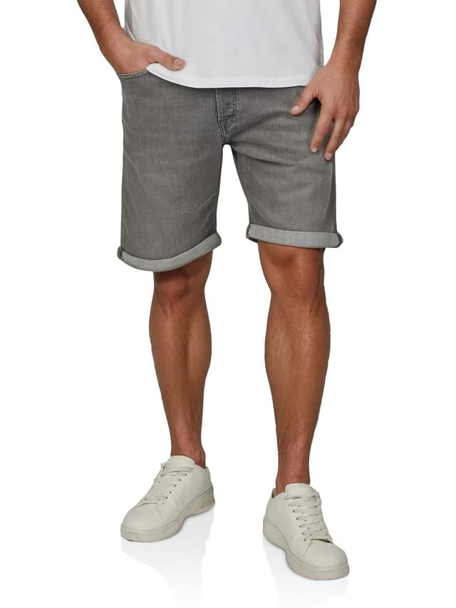 👖 JACK & JONES Jeans Shorts Herren Stretch Kurz Regular Fit JJIRICK Kurze Hosen Bermuda Shorts Sommer Denim Einfarbig Schwarz Blau S M L XL XXL XXL Grey Denim (12281169) - 33.99€