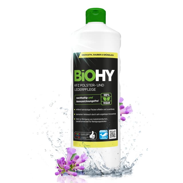 BiOHY KFZ Polster- & Lederpflege (1l Flasche) | KFZ- Innenraum Aufbereitung & Lederpflege 🌱