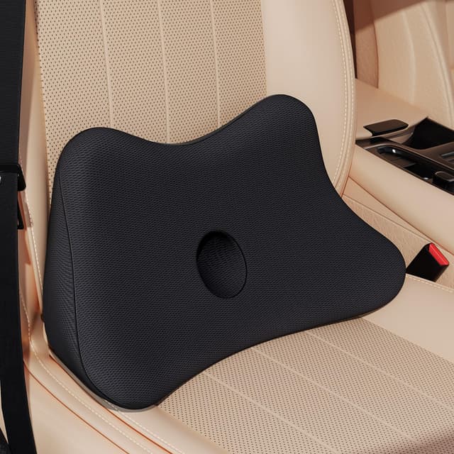 🚗 Benazcap Autositzkissen - Ergonomisches Lendenwirbelstützkissen - Memory-Schaum-Autositzpolster 🚗