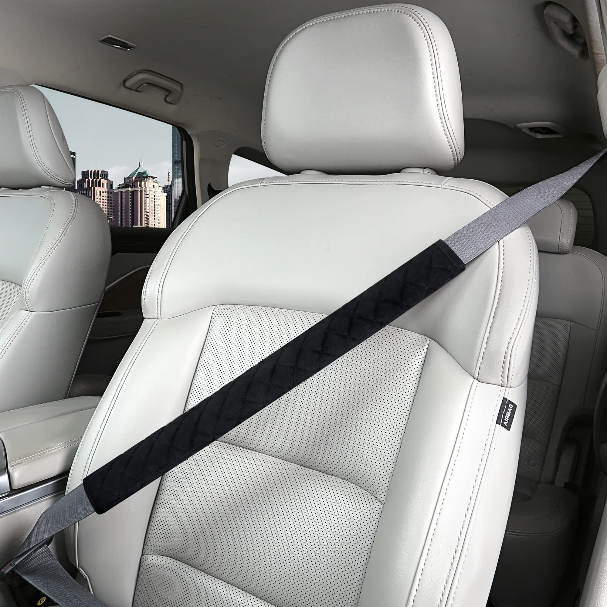 🚗🌟 Weiche Auto-Sicherheitsgurtbezüge für alle! 50cm Schwarz - 1 Stück 🌟🚗