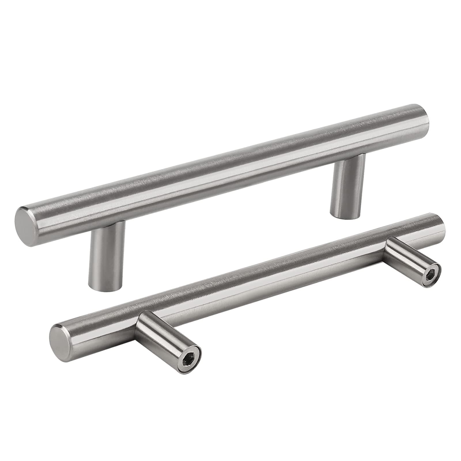 🌟 Angebot des Tages! LONTAN 10 Stück Schrankgriffe Edelstahl Küchengriffe Silber 115mm Lochabstand