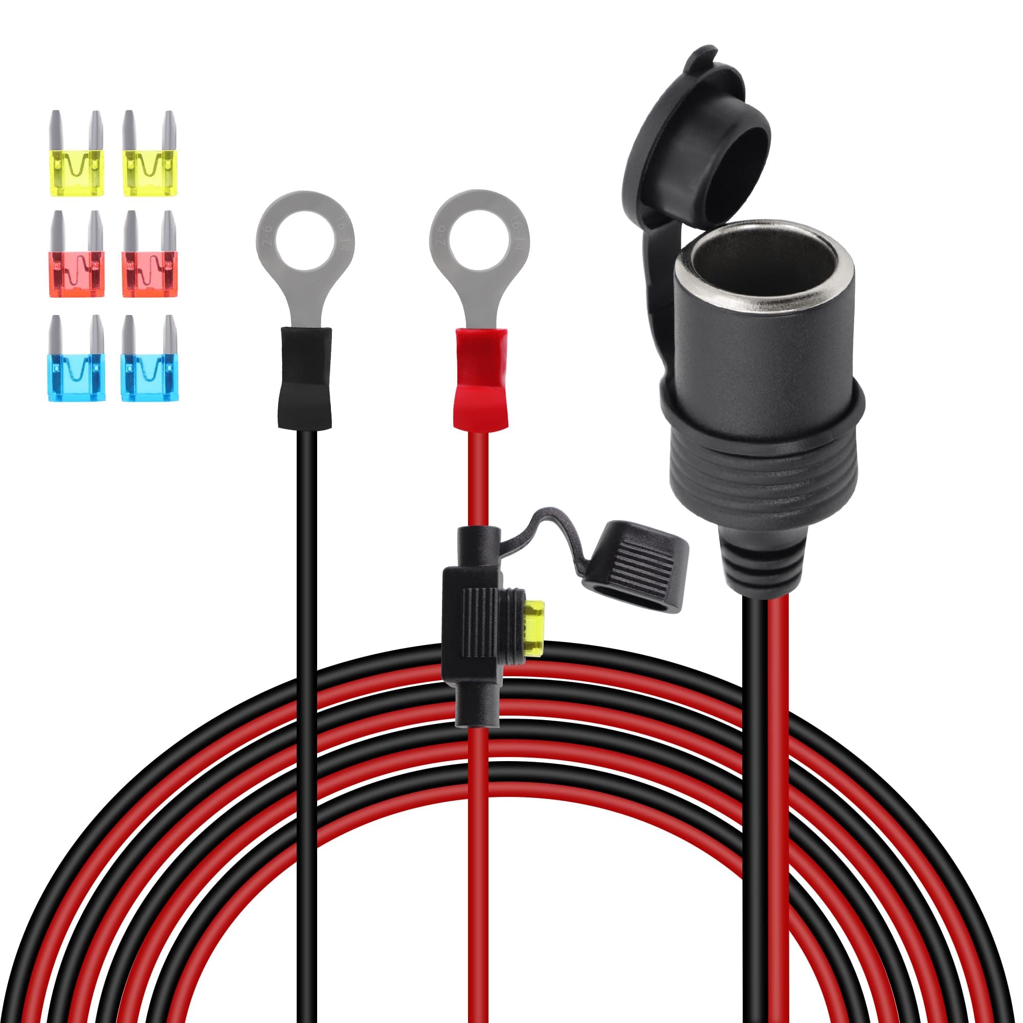 🚗🔌 GELRHONR 3M/9.8Ft Zigarettenanzünder buchse Wasserdicht - Deal