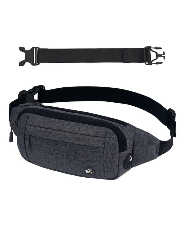 🎒 WATERFLY Bauchtasche Hüfttasche Herren Damen: Klein Gürteltasche Sport Bum Hip Bag Männer Frauen Waist Fanny Pack