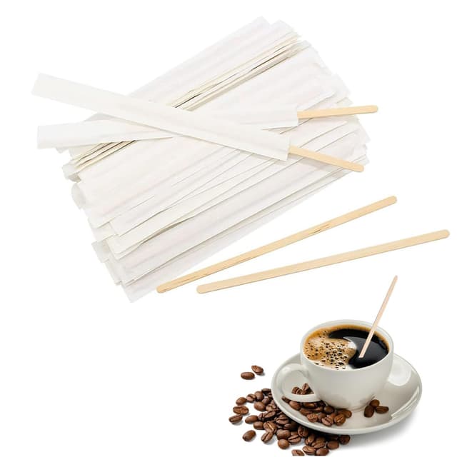 🌿 200 Holz Rührstäbchen für Tee und Kaffee 🌿