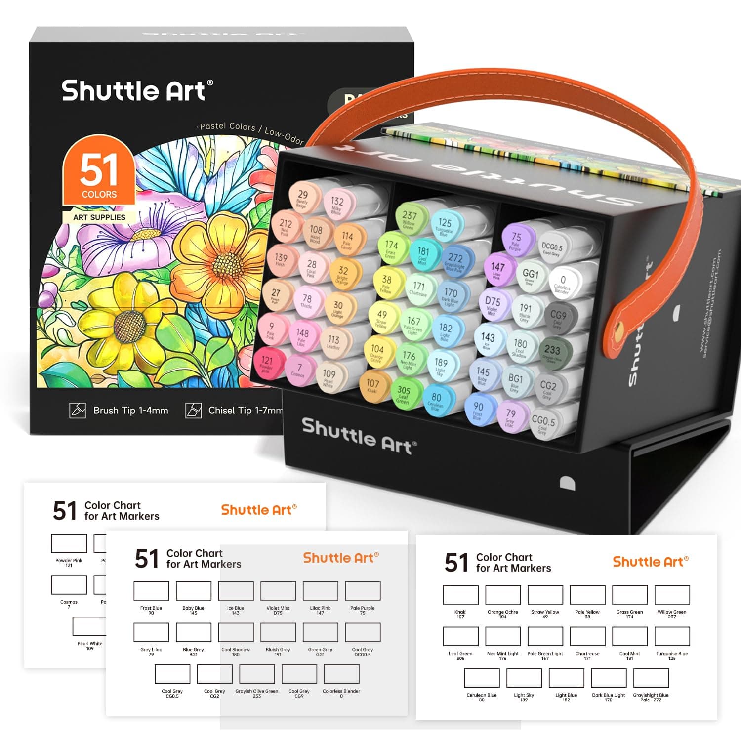 Shuttle Art Alkohol Marker, 50 Pastell Dual Tip Marker Set 🌈🎨