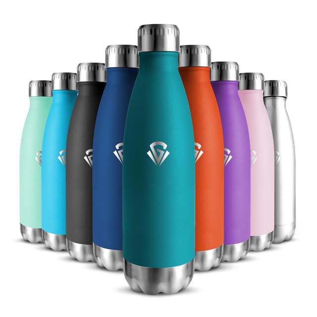 Trinkflasche Edelstahl 500ML, BPA-frei, Wasserflasche Moosgrün