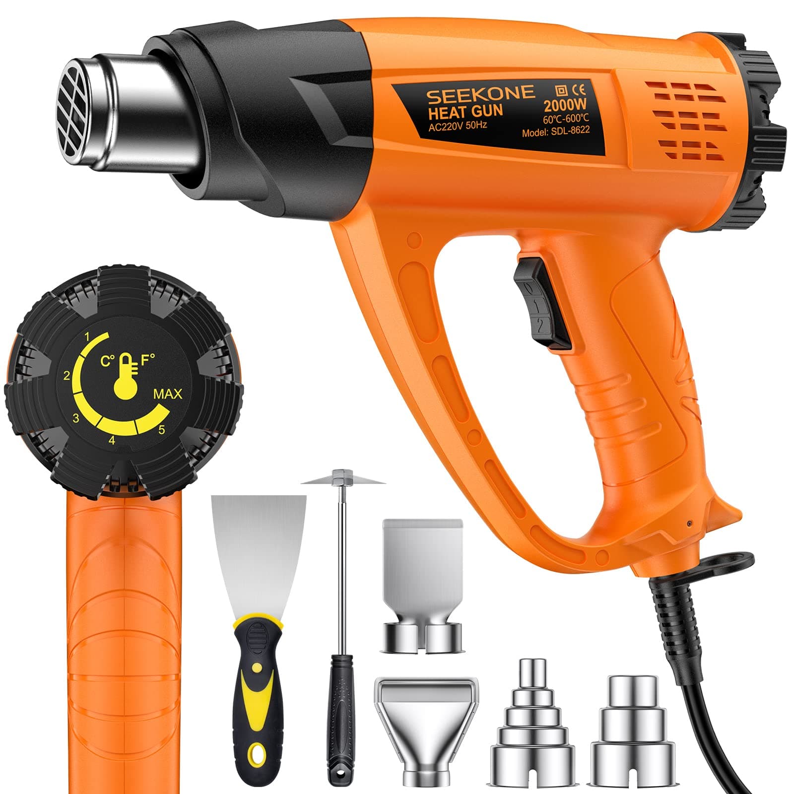 🔥 SEEKONE Heißluftpistole Kit - Schnelle Erwärmung und Sicherheit 🔥
