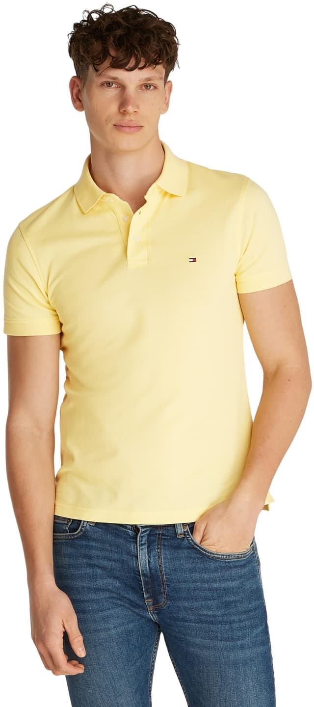 Tommy Hilfiger Herren Poloshirt Kurzarm 1985 Slim Slim Fit L Yellow (Citronella) 🔥👕