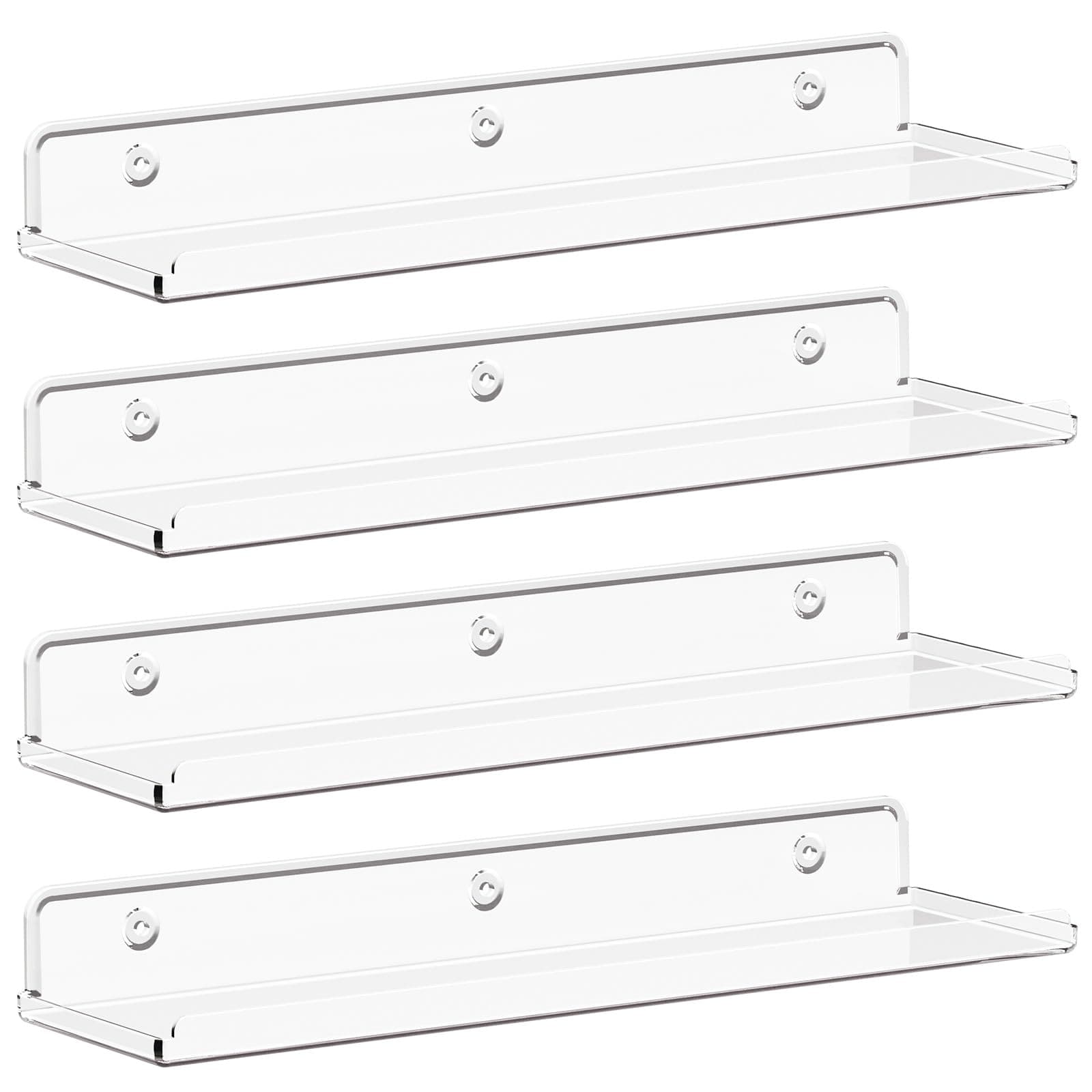 🌟 Lifewit Kunststoff Hängeregale für die Wand, 4er Pack - Transparent Acrylregal 🌈