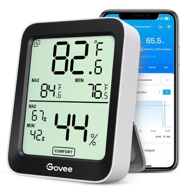 🌡️🌿 Govee Bluetooth Thermometer Hygrometer Innen - Präzises Thermo-Hygrometer mit APP