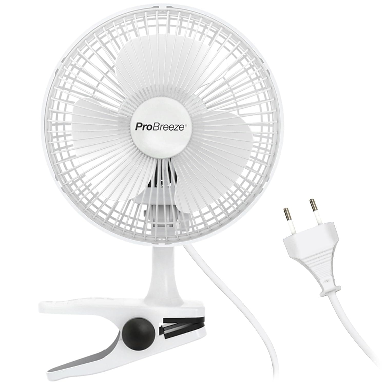 🌬️ Pro Breeze Mini Ventilator mit Clip, 20 cm Durchmesser - Weiß