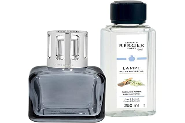 🌬️ Lampe Berger GLACON GRIS Geschenkset Ice Cube Grau, Glas, 250 ml 🎁