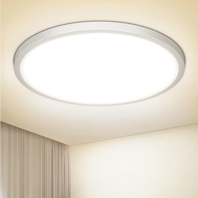🌟 NIBSHOOM Deckenlampe LED Deckenleuchte Rund Flach 4000K,18W/1800LM/IP44 Ultradünn Badezimmer Lampe Decke 🌟