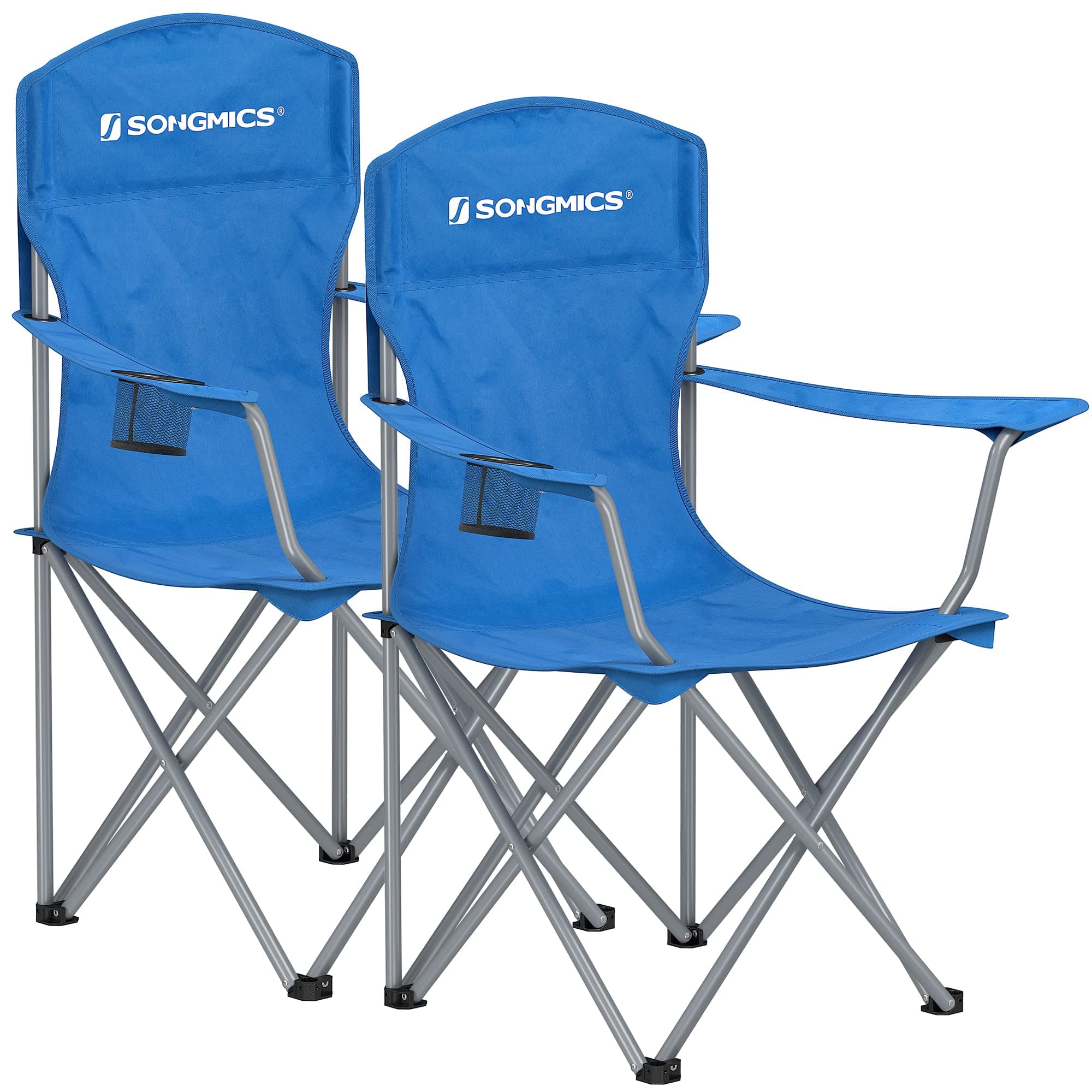 🪑 SONGMICS 2er Set Klappstuhl Campingstuhl 🌞 Outdoor Stuhl Blau