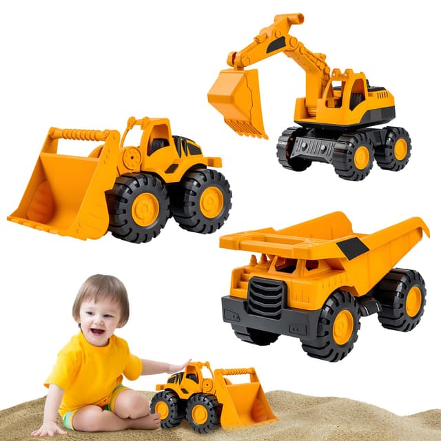 🏖️ 3 Stück Sandspielzeug Bagger Sandkasten für Mädchen und Jungen 🚜