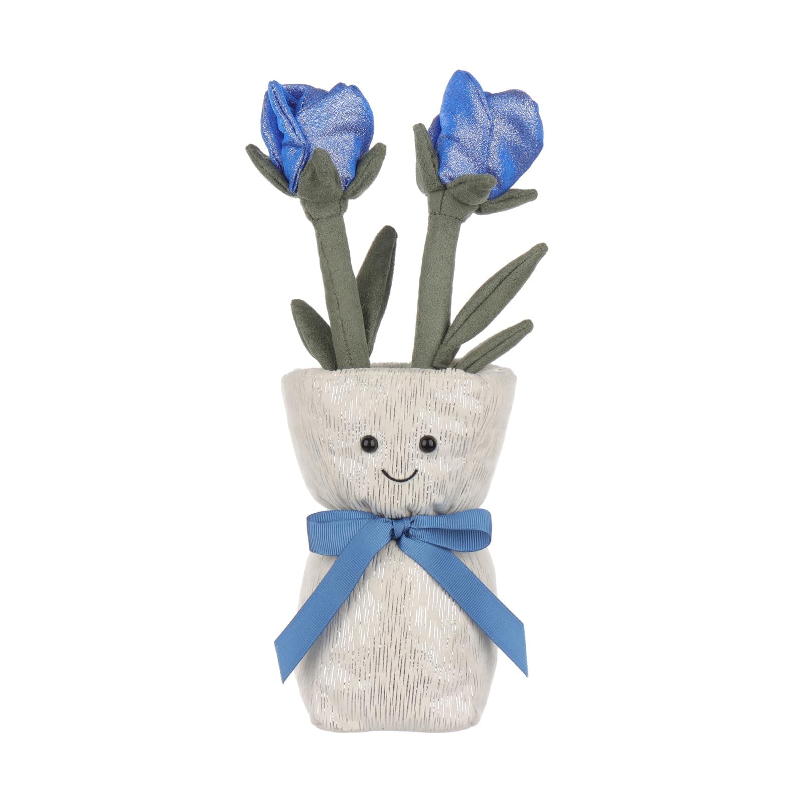 Blaue Zauberin Vase Blume Plüschtier 30 cm für Kinder 😍🌸