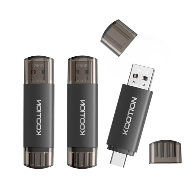 🚀🔥 DEAL: KOOTION USB Stick 128GB, 3er USB C 128G OTG USB 2.0 Speicherstick 2-in-1 128G Flash Laufwerk Type C Flash Drive 128 Gbyte! 🚀🔥