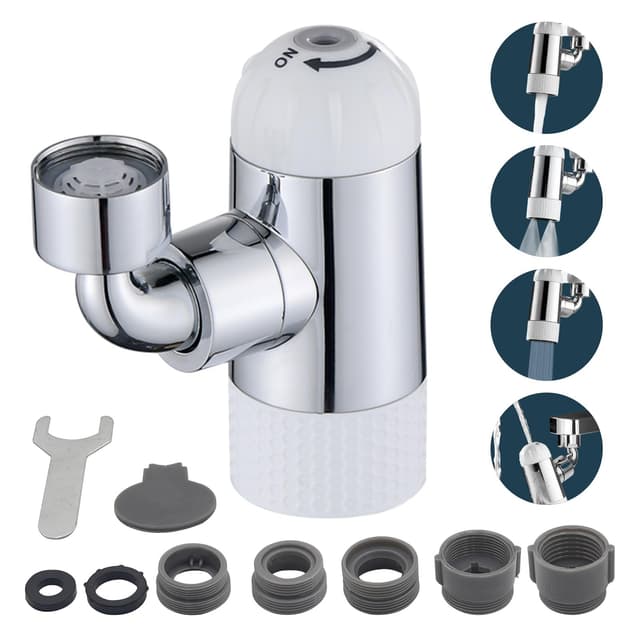 🌊💧 Annauiy Wasserhahn Aufsatz in Chrom mit 4 Sprühfunktionen 💧🌊