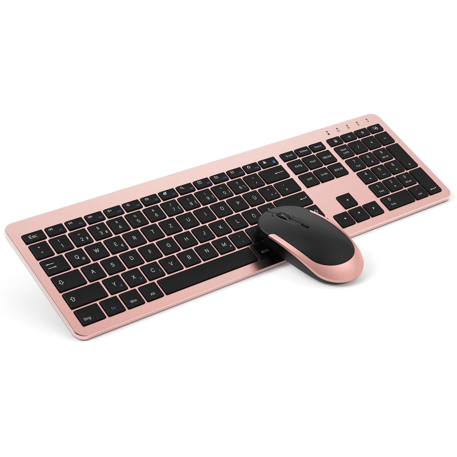 Seenda SK38-3 Funktastatur mit Maus - Rosa Gold