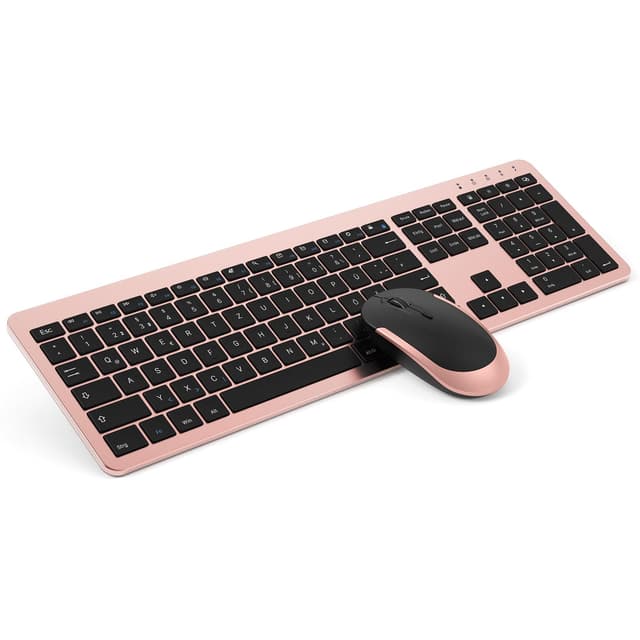 Seenda SK38-3 Funktastatur mit Maus - Rosa Gold