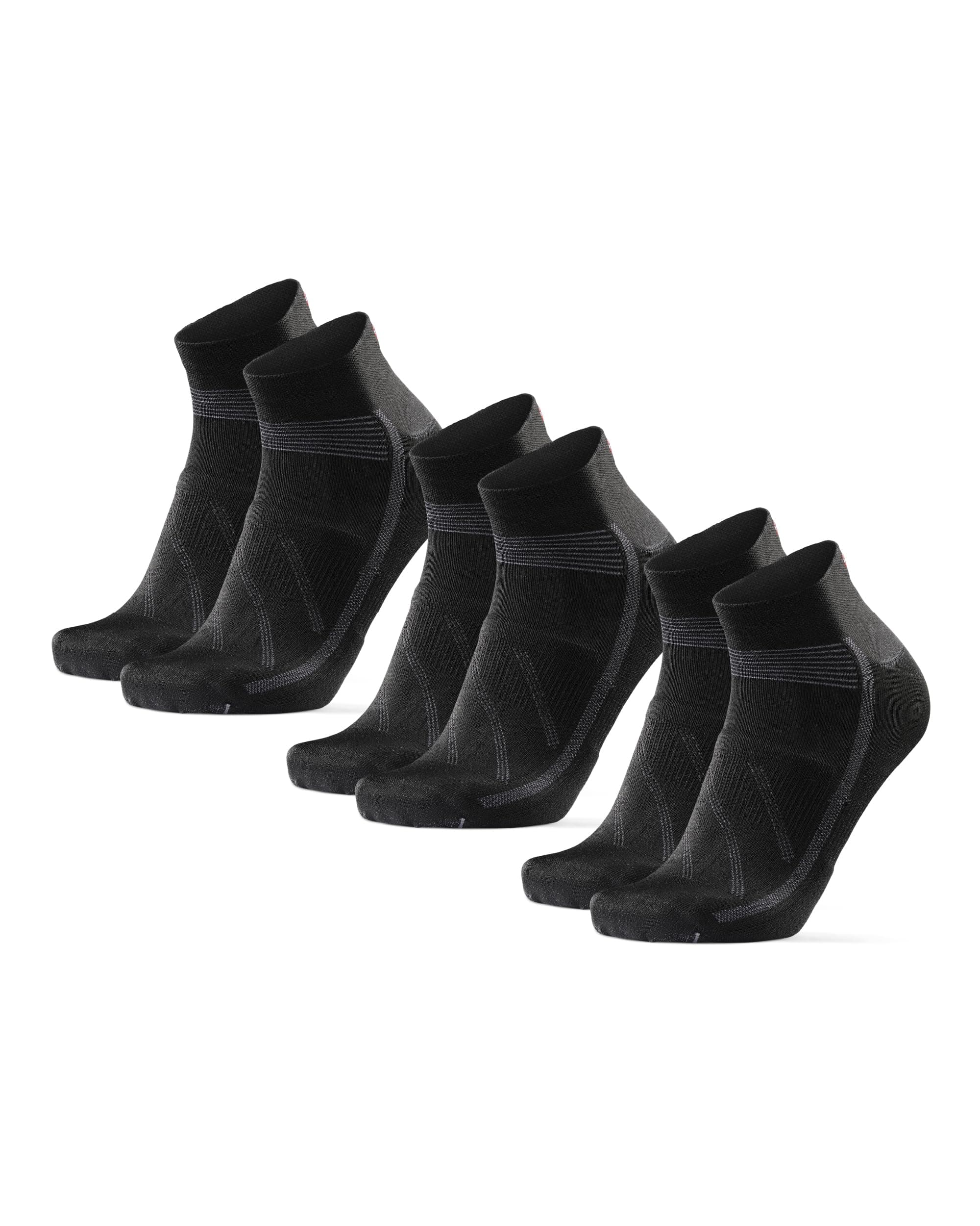 🚴‍♂️ DANISH ENDURANCE Kurze Fahrrad Socken - 3 Paar 43-47 Schwarz