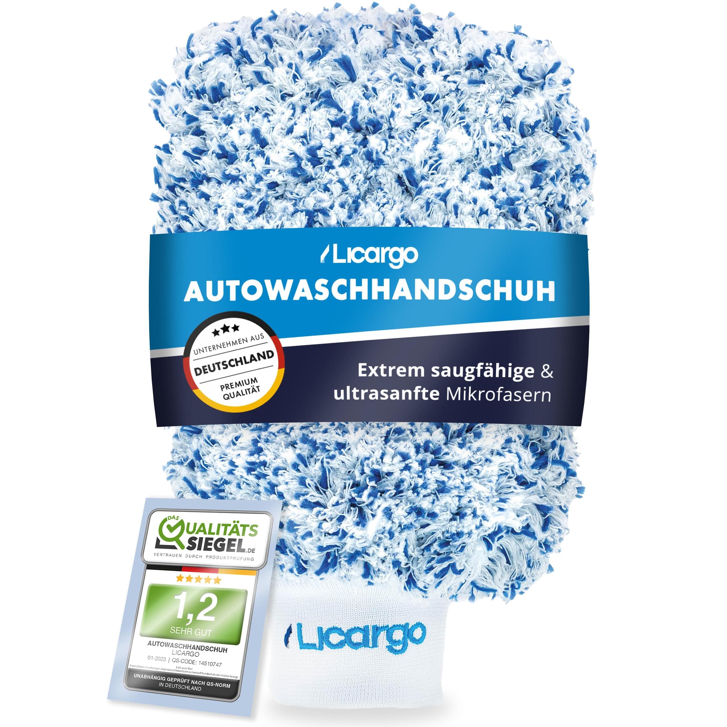 🚗 LICARGO® Autowaschhandschuh aus Mikrofaser - Extrem saugstark und schonend 🧼