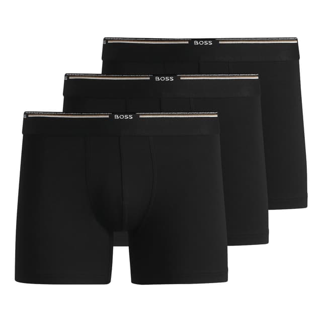 🔥 MEGA DEAL! BOSS 3er Pack Herren Unterwäsche Unterhose BoxerBr Bamboo M Schwarz 🩲💥