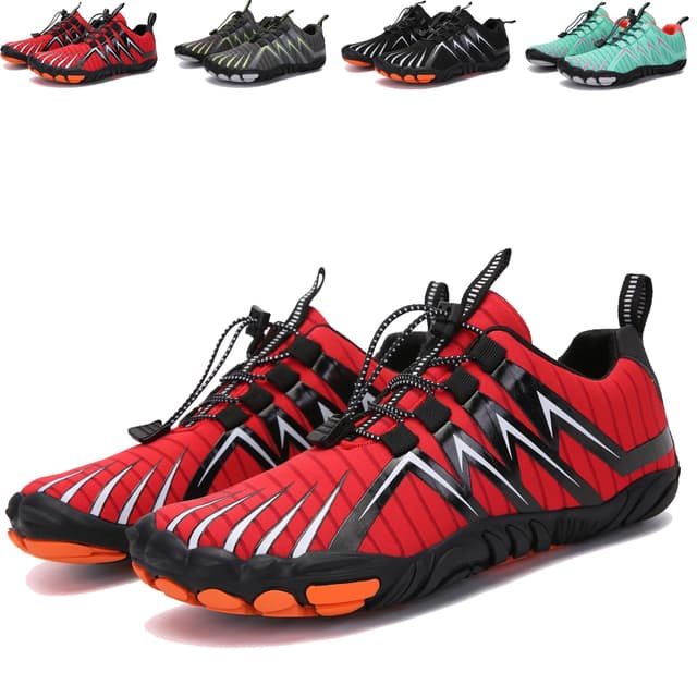 FOGOIN Feldluft Barfußschuhe Damen Herren Walkingschuhe Expert Pro - Gesunde & Bequeme Barfußschuhe für Rock & Pure Movement 41 EU Arot