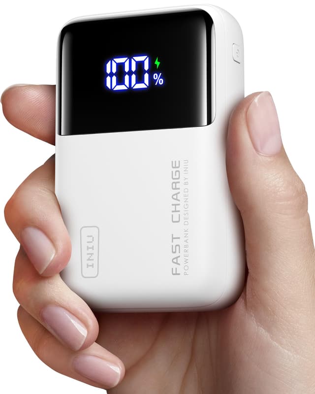 🔋🔌 INIU Power Bank 25000mAh 100W Powerbank für Phone & Laptop - Weiß Mini Größe