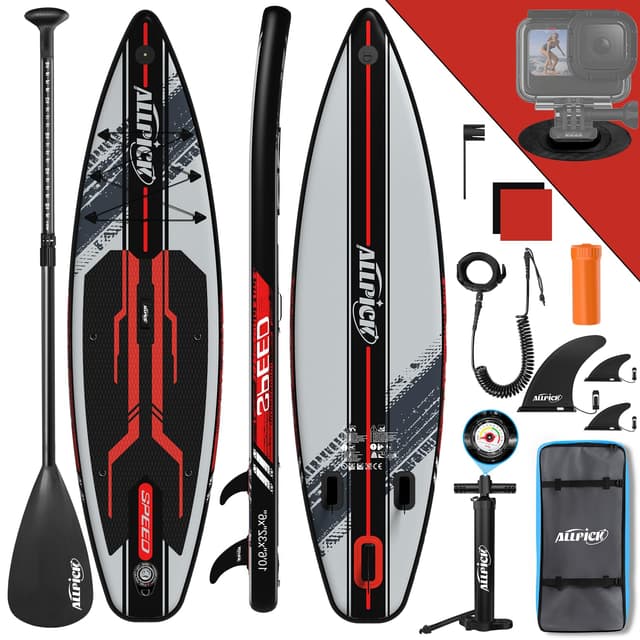 🌊 ALLPICK Premium SUP Board Set - Aufblasbares Stand Up Paddling Board, Mit Kamerahalterung, Komplettes Zubehör - Anfänger, Fortgeschrittene 🏄‍♂️