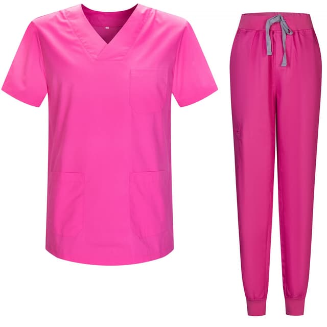 MISEMIYA - Unisex-Schrubb-Set - Medizinische Uniform mit Oberteil und Hose 817-8316 XL Rosa 🩺👩‍⚕️