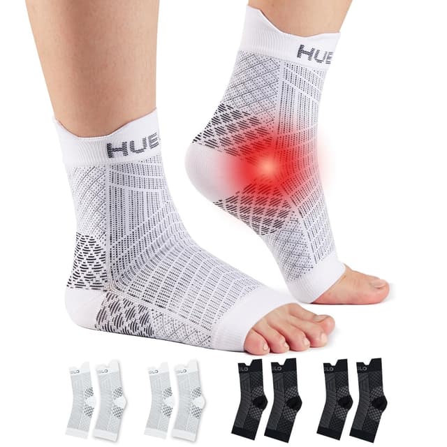 HUEGLO 4Paar Sprunggelenkbandage Orthopädische Kompressionssocken 🩹
