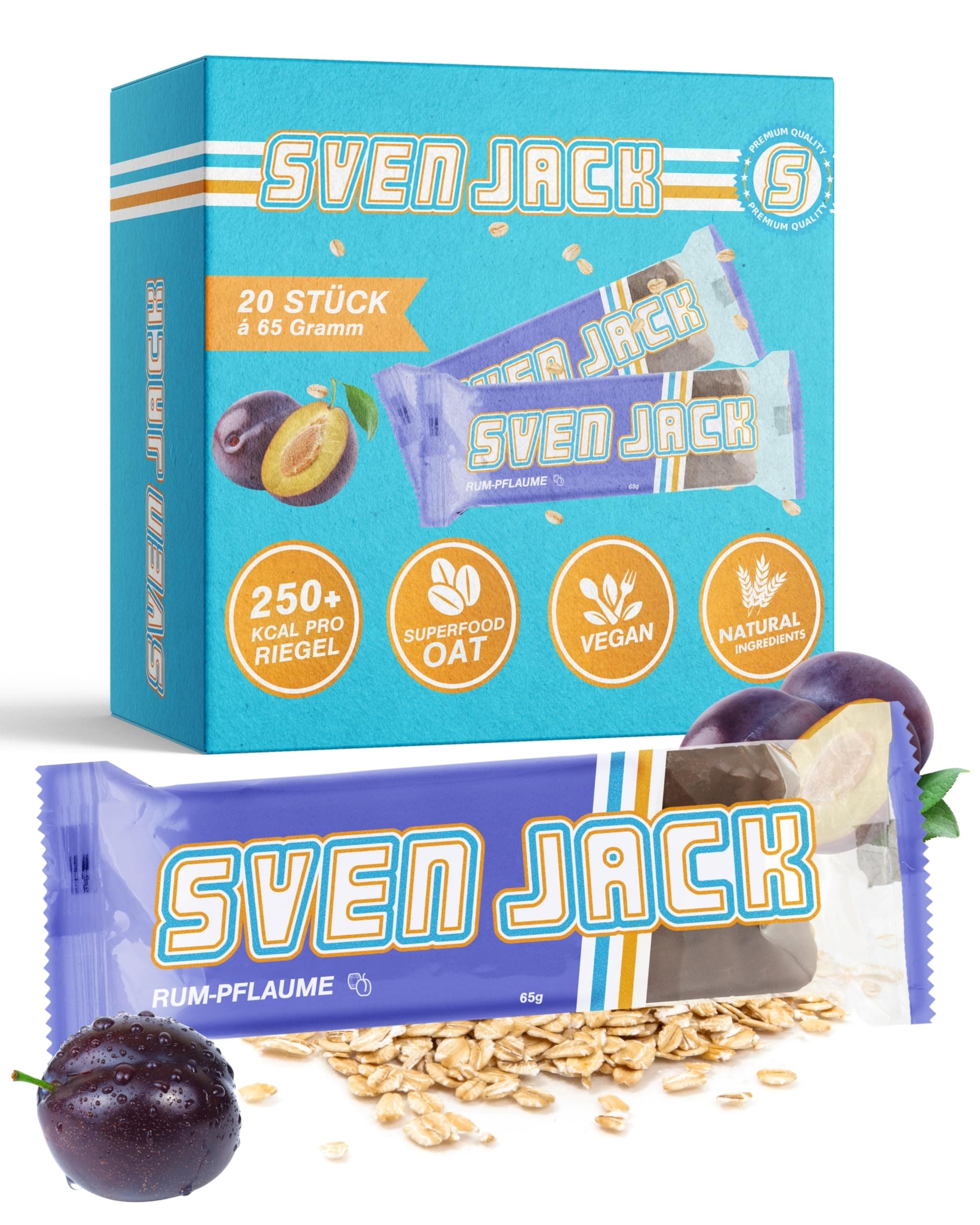Sven Jack (Energy Cake) Haferriegel Rum-Pflaume 20x 65g