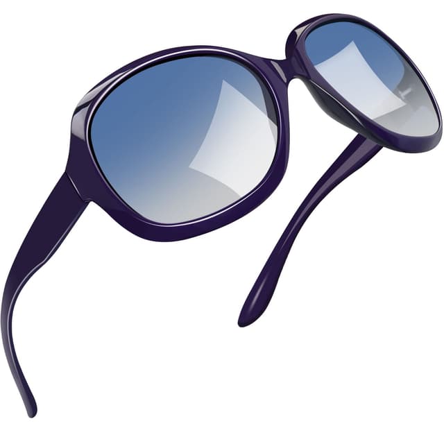 Joopin Übergroße Sonnenbrille Damen Moderne Polarisiert und Mode Stil Sonnenbrille Groß Oversized UV400 Schutz B10-marineblau/Hellblau 🕶️