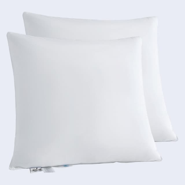 🌟 Homyrium Daunenkissen 80x80 2er Set - Federkissen 80 x 80 cm - Schlafkissen mit Daunen und Federnfüllung