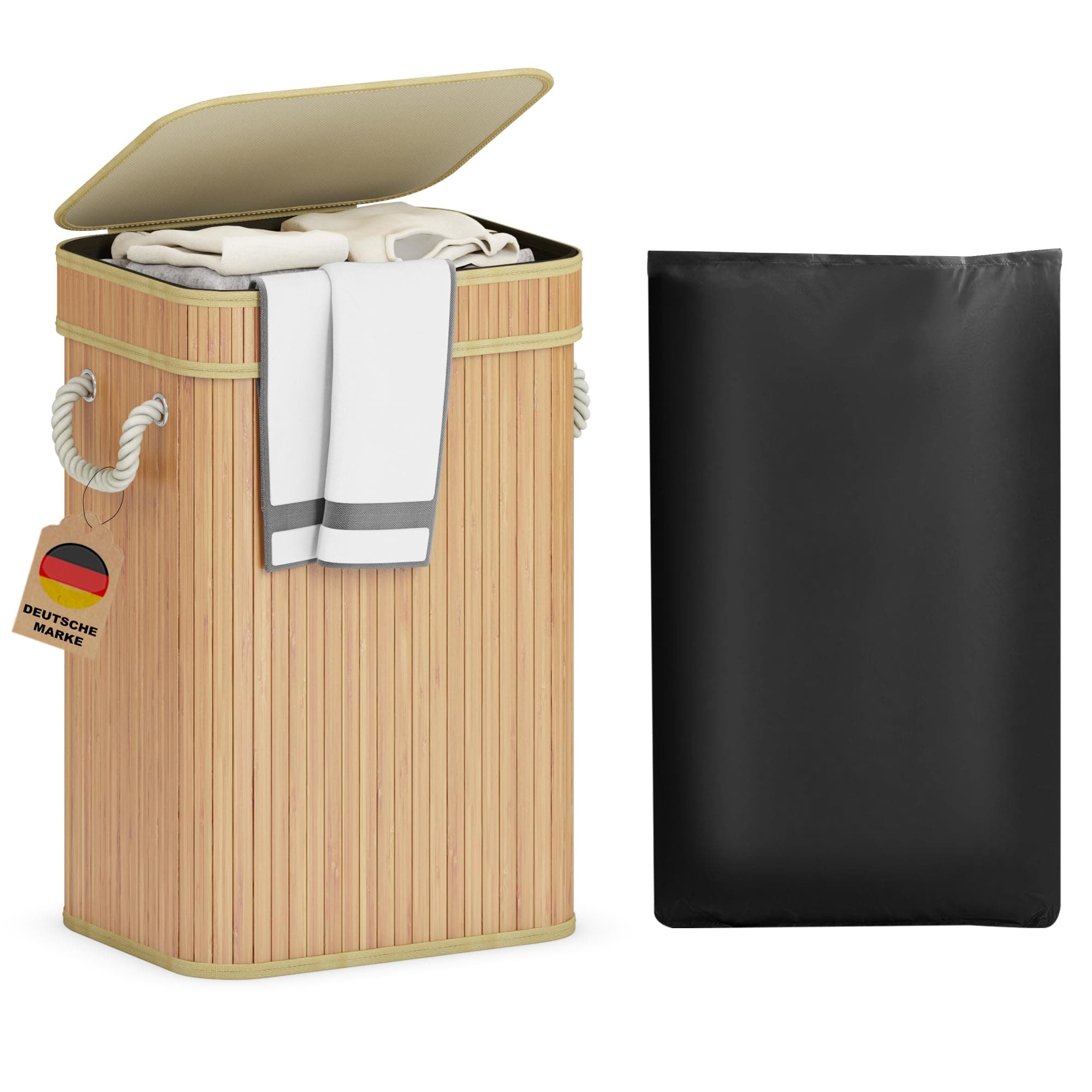 AdelDream 72L Bambus Wäschekorb 🧺🌿