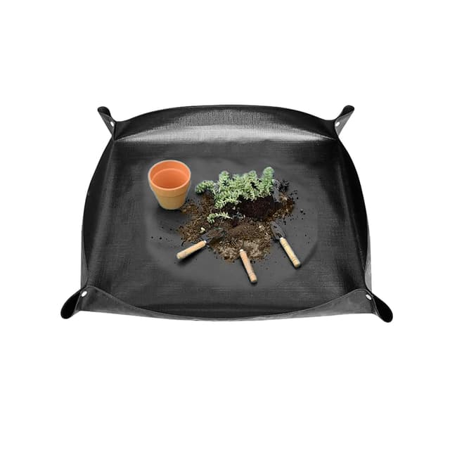🌿🌺 BigKego Wasserdichte Pflanzen Gartenmatte 100x100cm Schwarz 🌱🌻